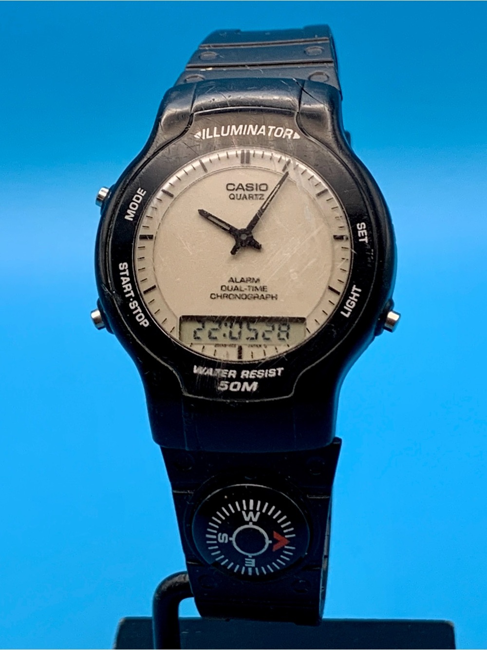 CASIO AW-43 (1737) Men’s Rare Vintage Ana-Digi Wristwatch Chrono Works New Batt
